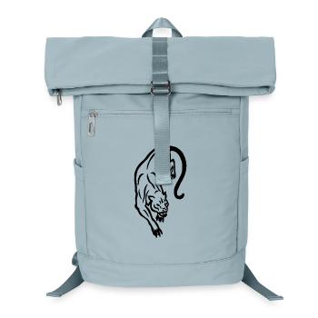 Schwarze Panther-Silhouette - Laptop-Rucksack  - Eisblau - Vorne
