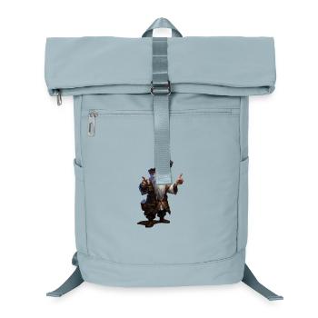 Cool Dwarf Mage – Fantasy RPG Cartoon - Laptop Backpack - ice blue - Front