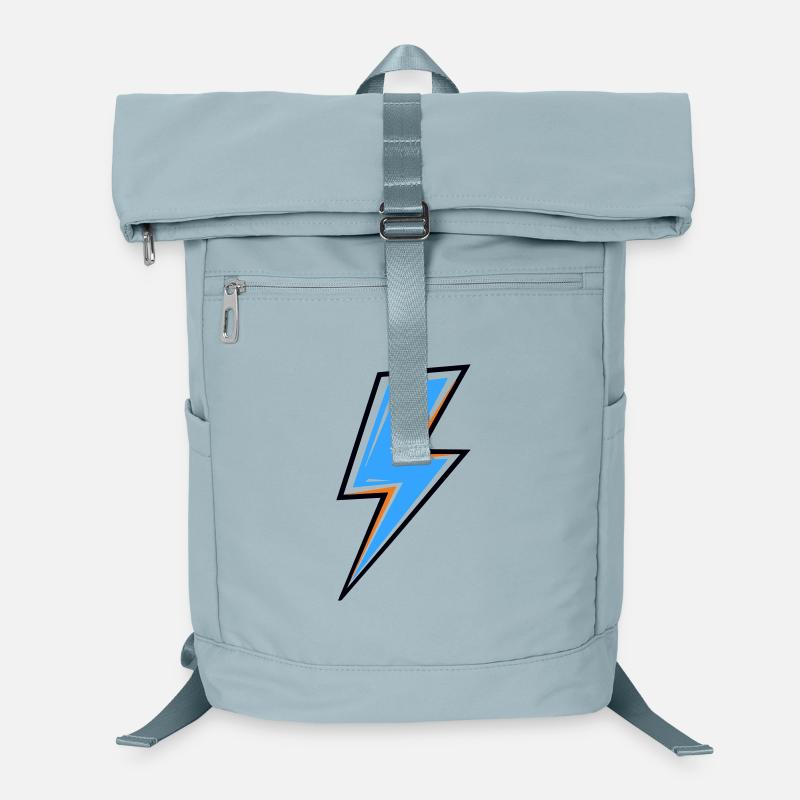 Blauer Strahl mit orangefarbenem Rand Laptop-Rucksack 