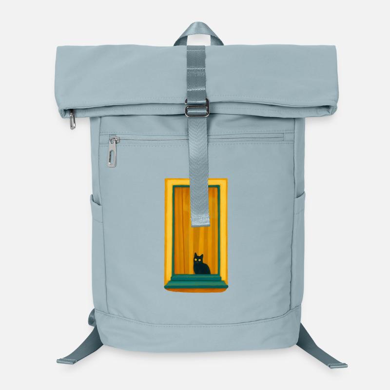 Window Cat in Golden Frame Laptop Backpack