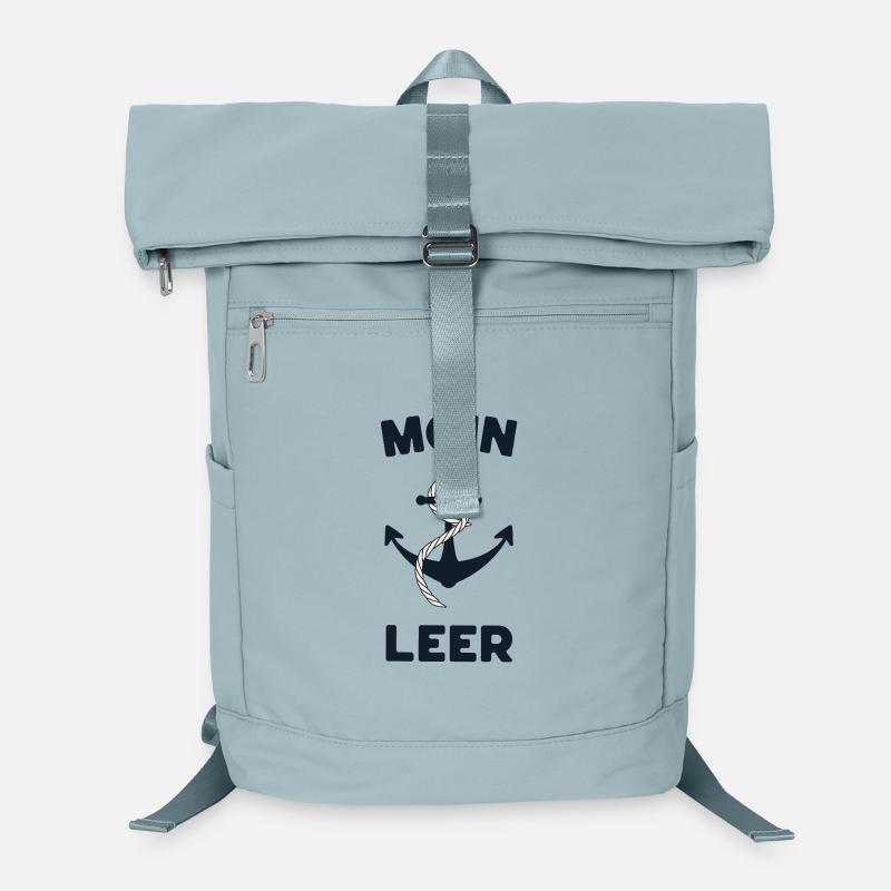 Moin Leer – Maritimes Anker-Design Laptop-Rucksack 