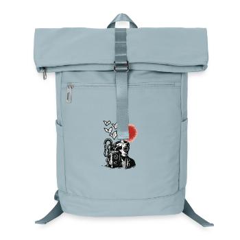 Ink Machine with Pen and Sun - Laptop Backpack - ice blue - Front