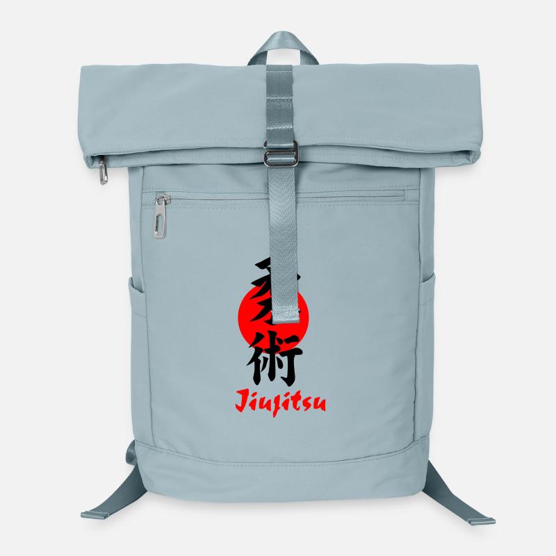 Jiujitsu Logo oder Emblem Kanji schwarz Laptop-Rucksack 