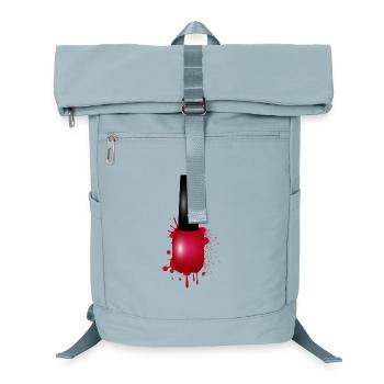 Red nail polish in graffiti style illustration - Laptop Backpack - ice blue - Front