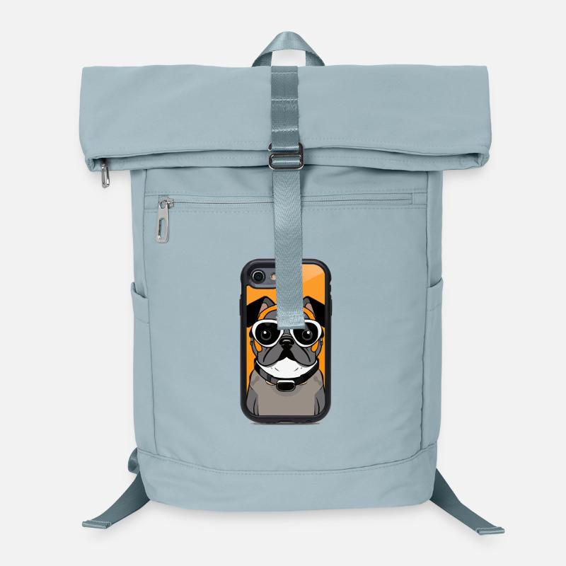 Dog in helmet and diving goggles Laptop Backpack