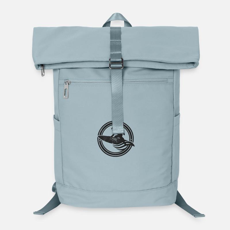 Surfer Silhouette auf Wellenschwung Laptop-Rucksack 