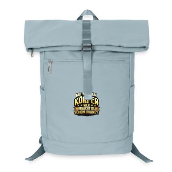 Mit so einem Körper – Wer braucht Haare - Laptop-Rucksack  - Eisblau - Vorne