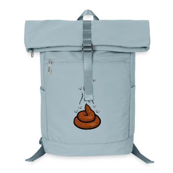 Dampfender Scheißhaufen mit Fliegen - Laptop-Rucksack  - Eisblau - Vorne