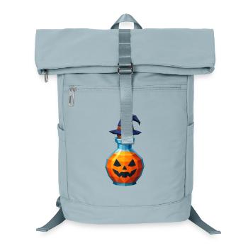 Citrouille low poly dans une fiole de sorcière - Sac à dos ordinateur - bleu glacier - Devant
