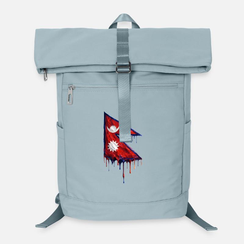 Nepal Flagge Tropfenkunst Laptop-Rucksack 