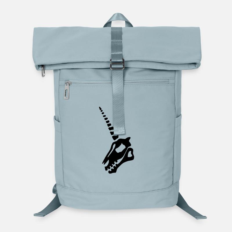 Schwarzes Einhorn Schädel Laptop-Rucksack 