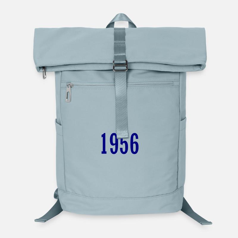 Chiffres rétro bleus 1956 Sac à dos ordinateur