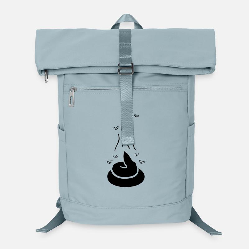 Dampfender Scheißhaufen mit Fliegen - einfärbbar Laptop-Rucksack 