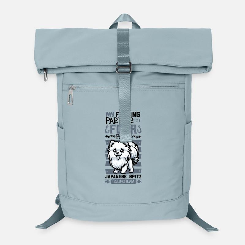Fishing and Japanese Spitz Laptop Backpack
