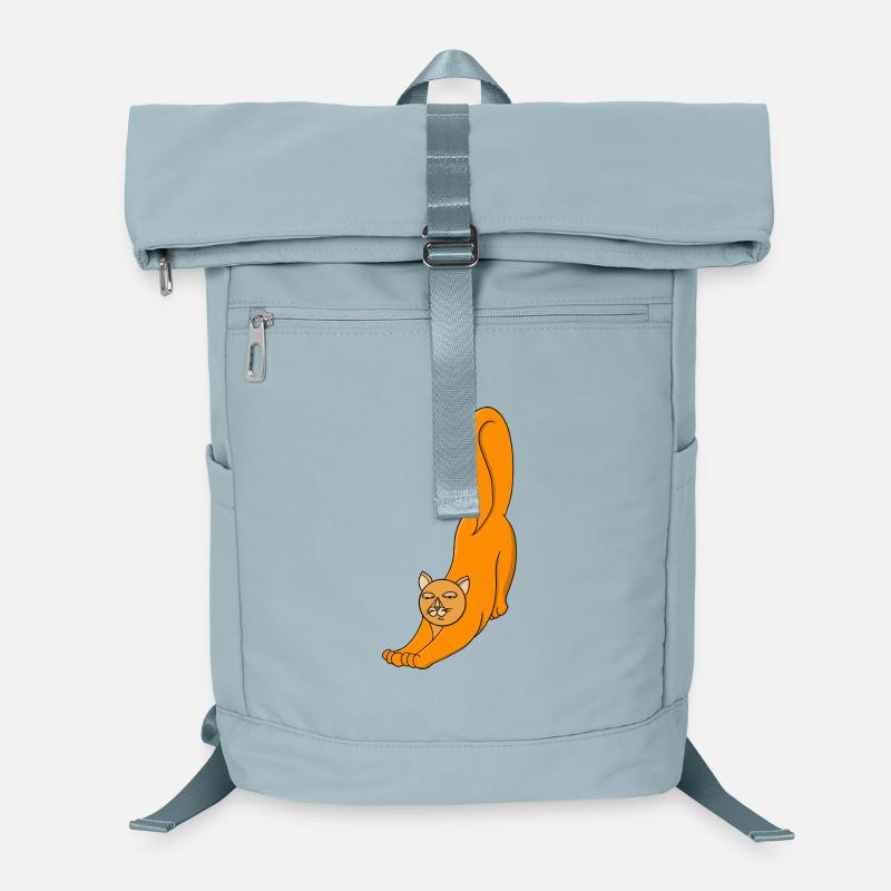 Chat Orange Étirant Sac à dos ordinateur