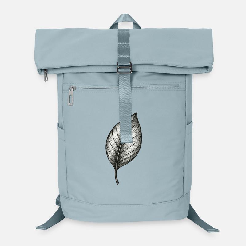 Monochromes Blattdetail Laptop-Rucksack 