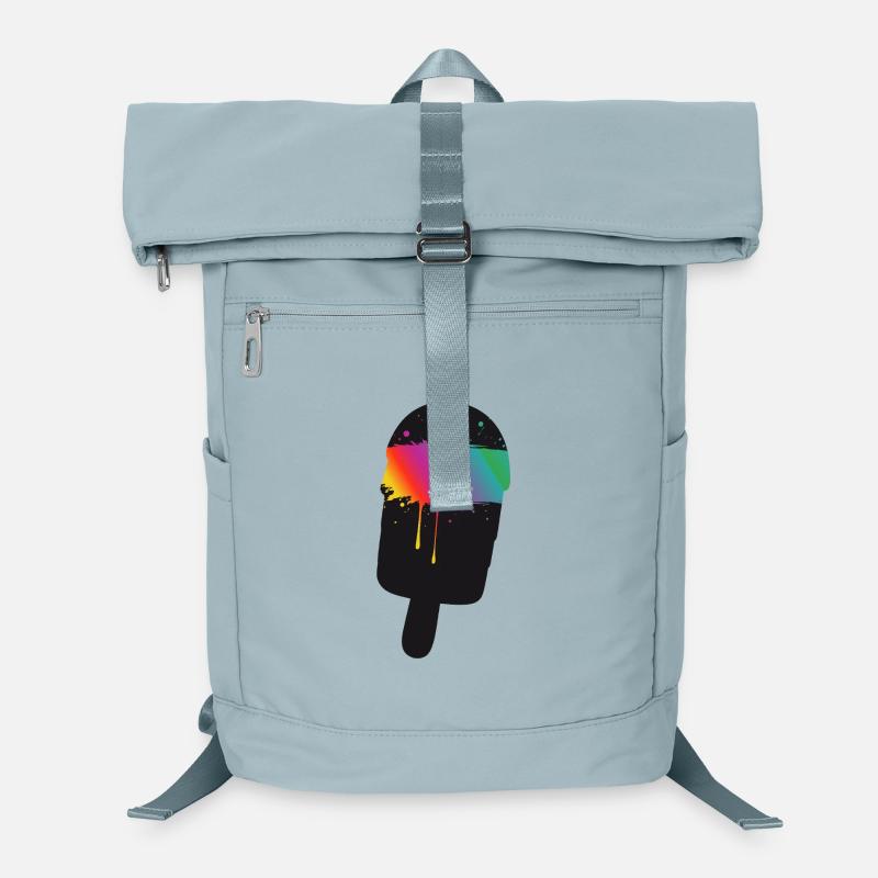 Silhouette de glace arc-en-ciel style street art Sac à dos ordinateur