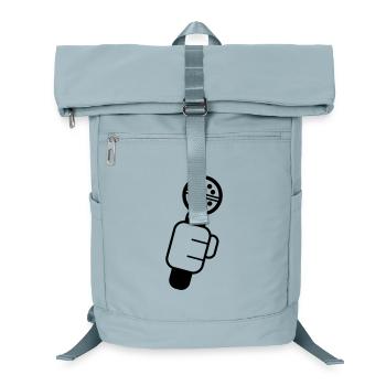 Microphone Check Microphone, Microphone, Mike, MC, Hi - Laptop Backpack - ice blue - Front