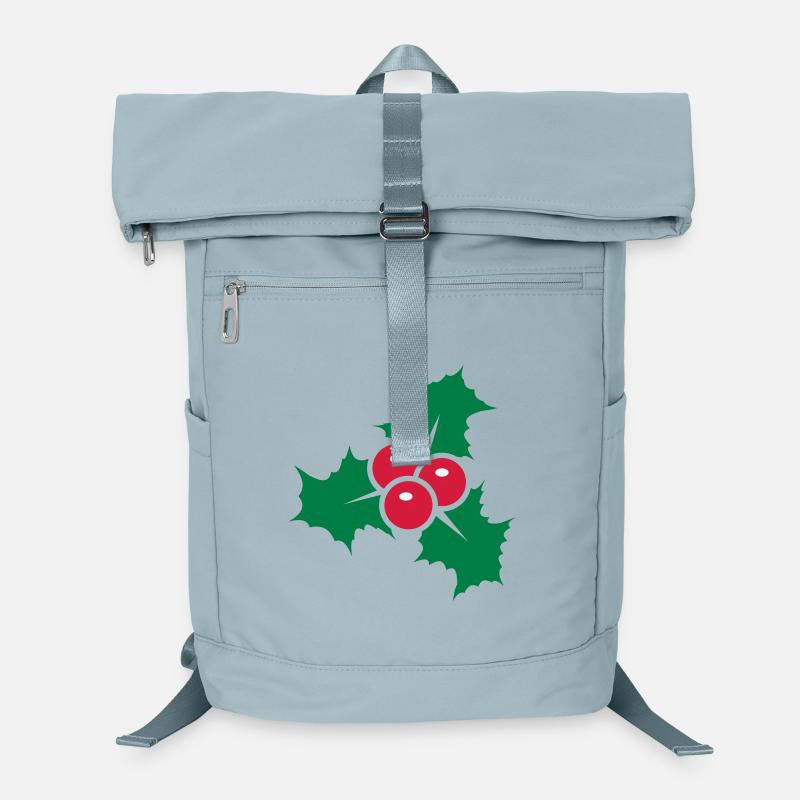 Stechpalmenblätter mit roten Beeren Laptop-Rucksack 