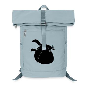 Das Eichhörnchen gegen die Eichel (schwarz) - Laptop-Rucksack  - Eisblau - Vorne
