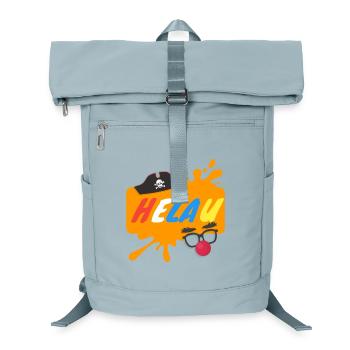 Helau Splash Karnevaldesign - Laptop-Rucksack  - Eisblau - Vorne