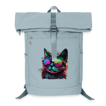 Coole Katze - Laptop-Rucksack  - Eisblau - Vorne
