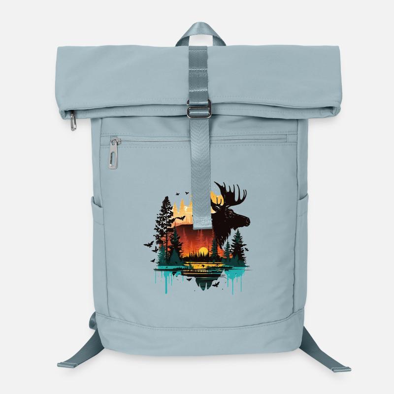 Moose - Landscape - Sunset Laptop Backpack