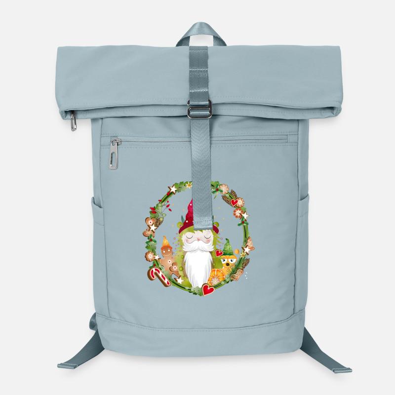 Petits monstres gnomes dans un décor de Noël Sac à dos ordinateur