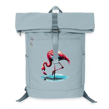 Pink flamingo - Laptop Backpack - ice blue - Front