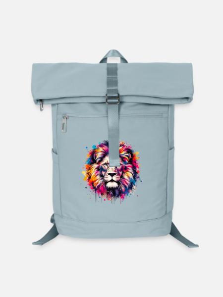 Löwe - Laptop-Rucksack  - Eisblau