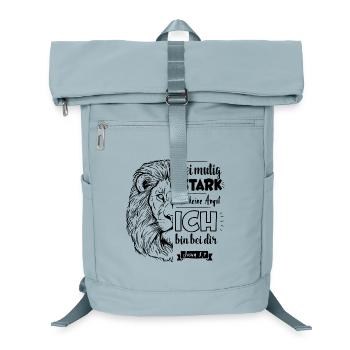 Josua 1 9 - Sei mutig und stark - Laptop-Rucksack  - Eisblau - Vorne