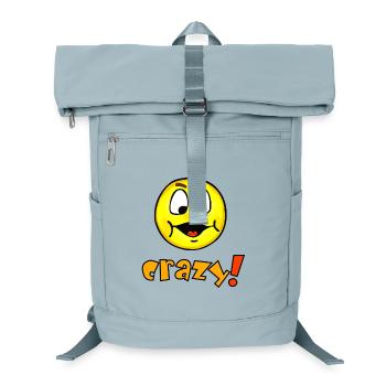 crazy - Lustiges verrücktes Emoticon  - Laptop-Rucksack  - Eisblau - Vorne