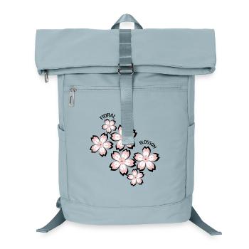 Blumige Blüte - Laptop-Rucksack  - Eisblau - Vorne