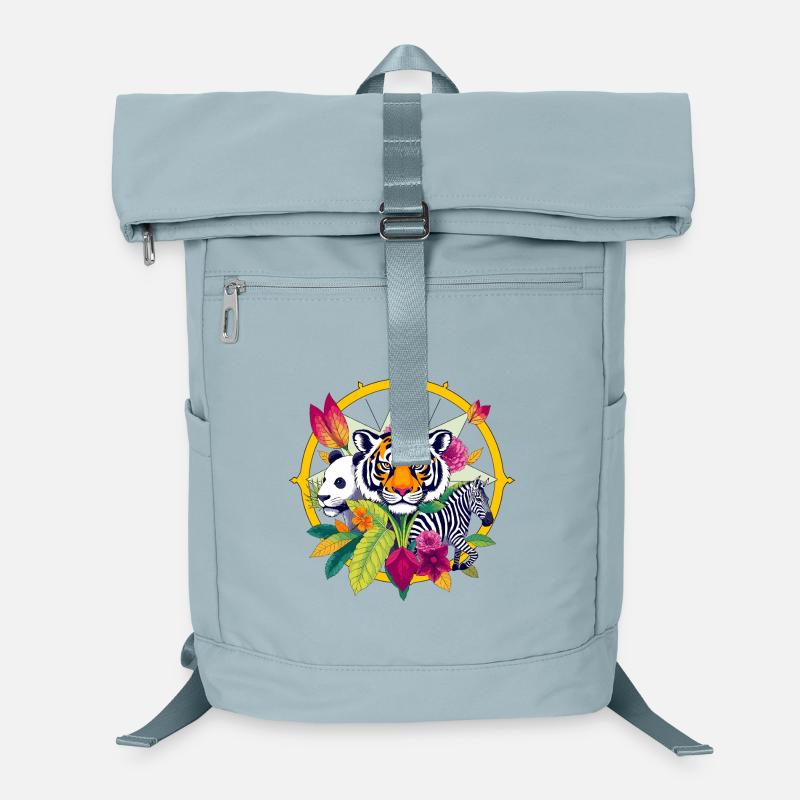 Tiger Panda Zebra Laptop Backpack