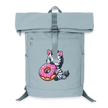 Mignon zèbre beignet dessin animé friandises amusantes - Sac à dos ordinateur - bleu glacier - Devant