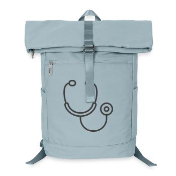 Medical Stethoscope logo icon - Laptop Backpack - ice blue - Front
