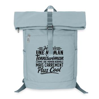 Maman Tennisfrau: normal, aber knallharter - Laptop-Rucksack  - Eisblau - Vorne