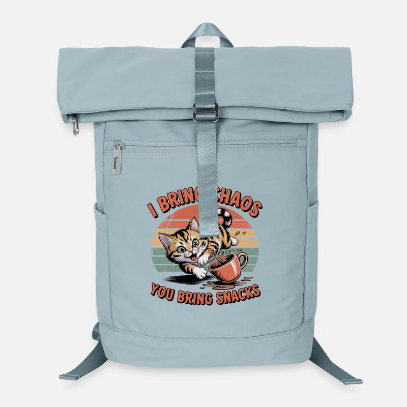 Chaos Cat and Snacks Laptop Backpack