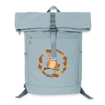 Herbstliche Eulenkranz  - Laptop-Rucksack  - Eisblau - Vorne