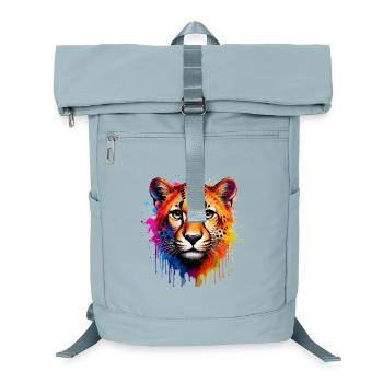 Vivid Cheetah Portrait Art Design - Sac à dos ordinateur - bleu glacier - Devant