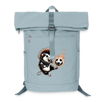 Punk Meerschweinchen Mit Brennendem Fußball - Laptop-Rucksack  - Eisblau - Vorne
