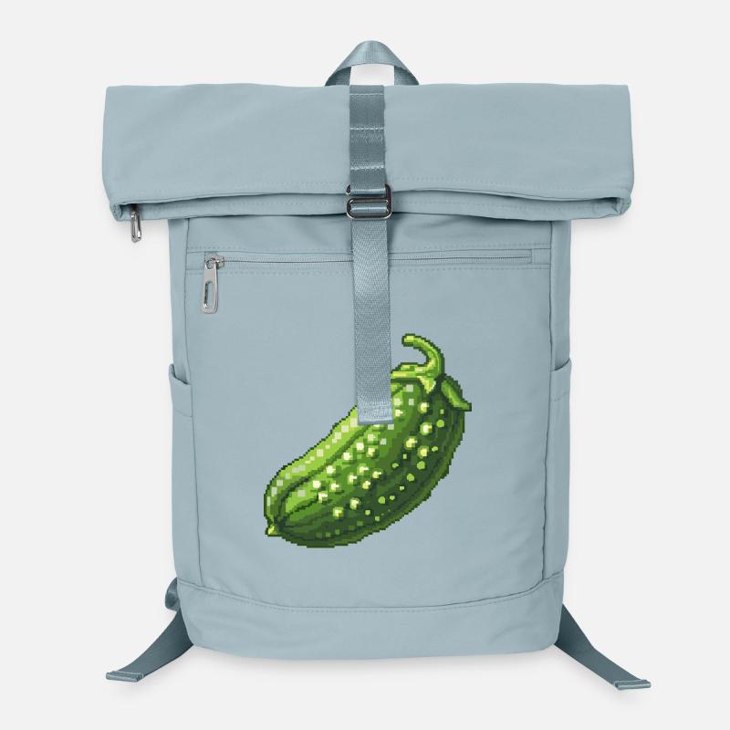 Pixel Concombre Vert Rétro Sac à dos ordinateur