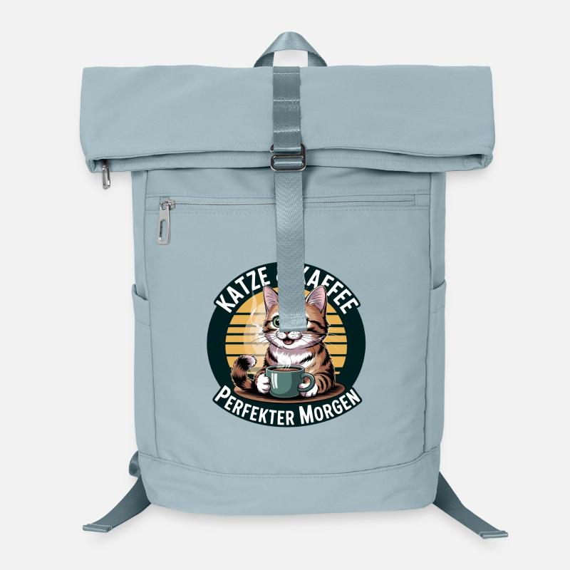 Le chat et le café : une matinée parfaite Sac à dos ordinateur
