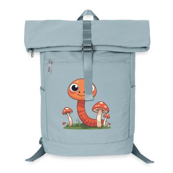Kawaii Pilzfamilie im Gras - Laptop-Rucksack  - Eisblau - Vorne