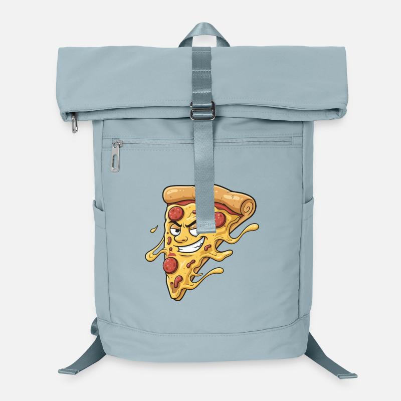 Pizza-Slice mit frechem Grinsen Laptop-Rucksack 