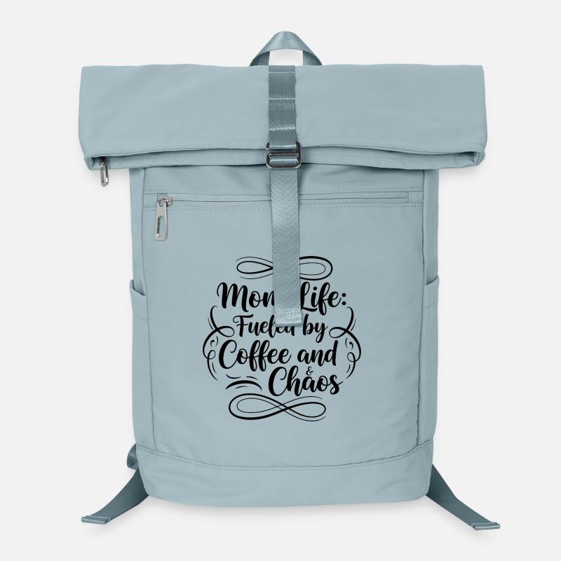 La vie de mère : portée par le café et le chaos Sac à dos ordinateur