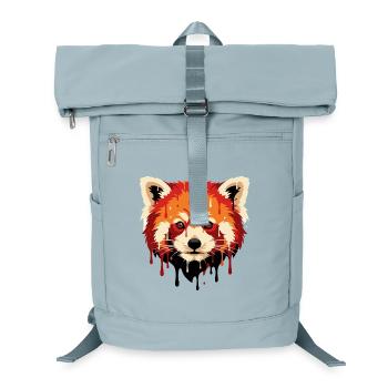 Roter Pander Kopf Art Portrait - Laptop-Rucksack  - Eisblau - Vorne