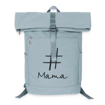 #Mama – Conception moderne de texte par hashtag - Sac à dos ordinateur - bleu glacier - Devant