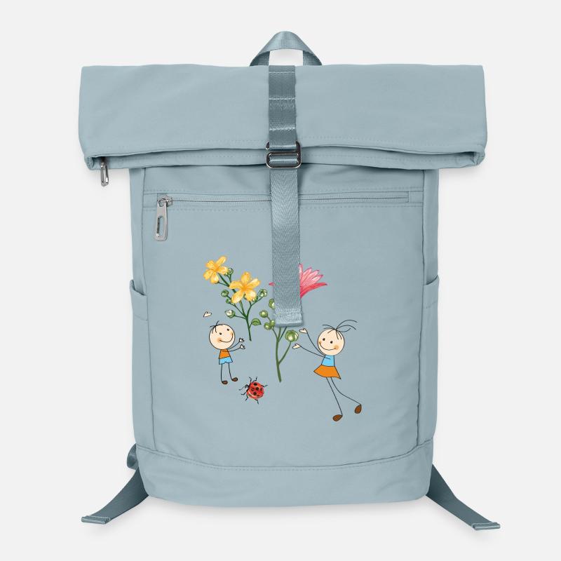 Children's cheering with colorful flowers Laptop Backpack