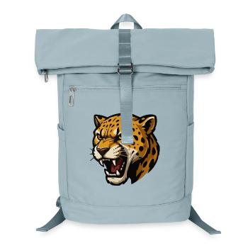 Jaguar Roar: Wildes Katzenmotiv - Laptop-Rucksack  - Eisblau - Vorne